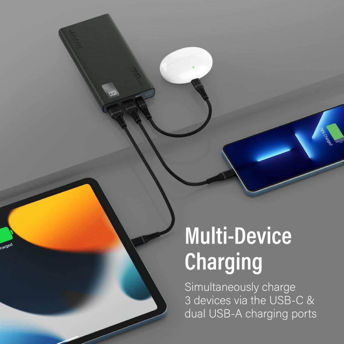 Promate Bolt 10 Pro Power Bank 10000 mAh Black Leaders Center